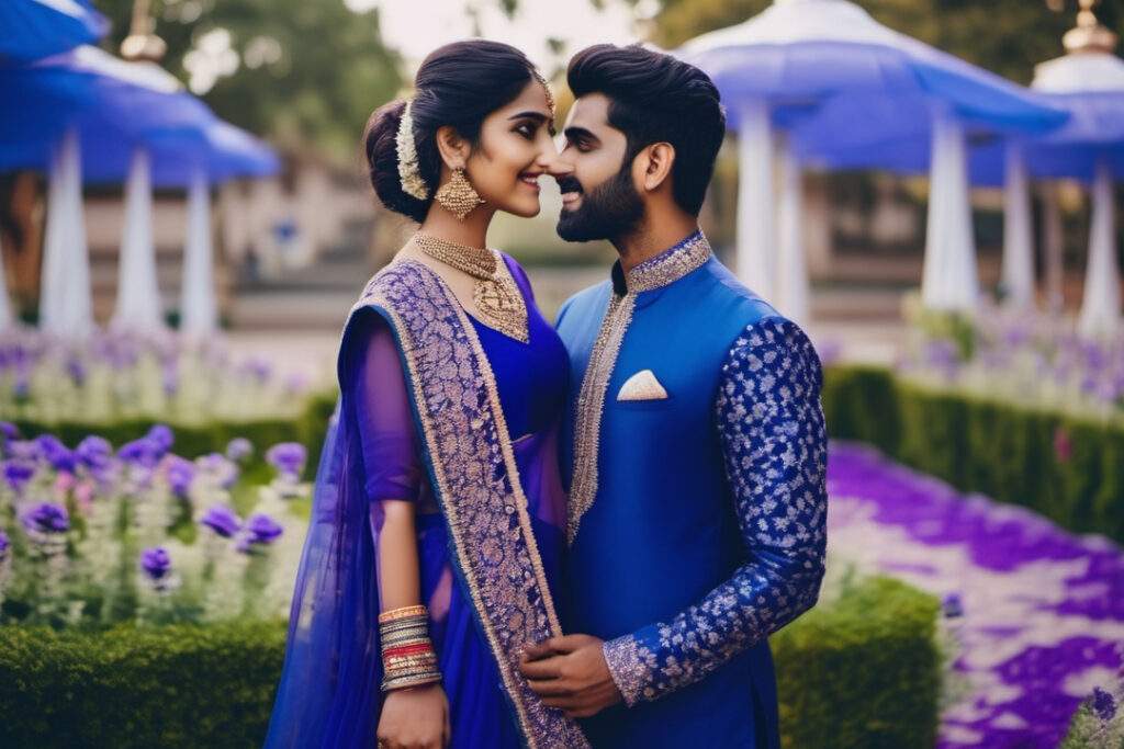 Royal Blue wedding outfit